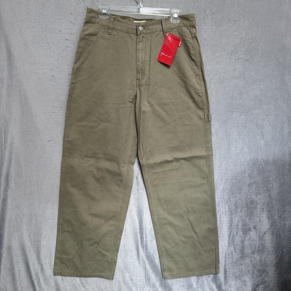 Vintage Levis Carpenter Pants Mens 31x30 Green 100% Cotton 539 Utility Workwear